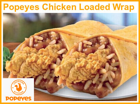 Popeyes Chicken Loaded Wrap